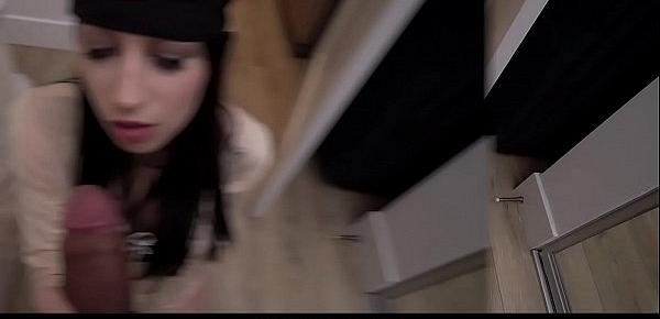  Sexy Girl Plays Bird Box With Stepbro And Gets Fucked